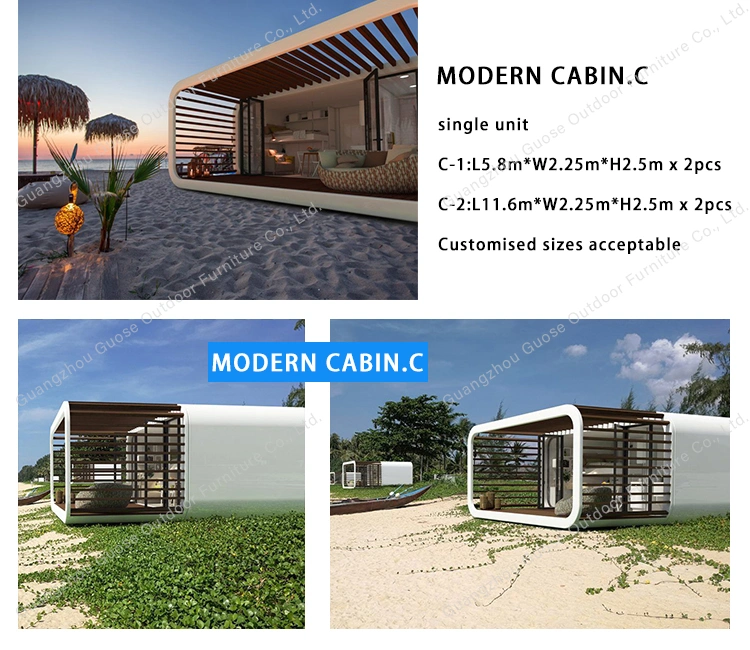 20FT Mini Prefab House Portable Modular Homes Ready Made Luxury Modern Residential 1 Bedroom Mobile Ofiice Pod