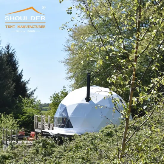Роскошный курортный отель Glamping с геодезической купольной палаткой с теплоизоляцией