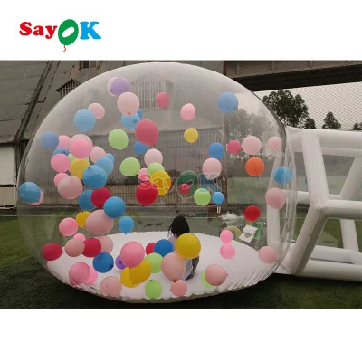 Надувная палатка из ПВХ диаметром 3 м/4 м, надувной прозрачный пузырьковый купольный дом для мероприятий на открытом воздухе для рекламы