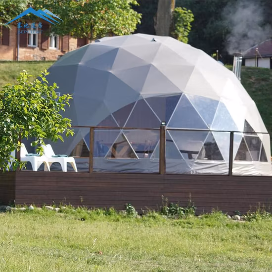 Оптовая торговля низкой ценой Glamping геодезические палатки ПВХ купольный лагерь купол для торговой выставки